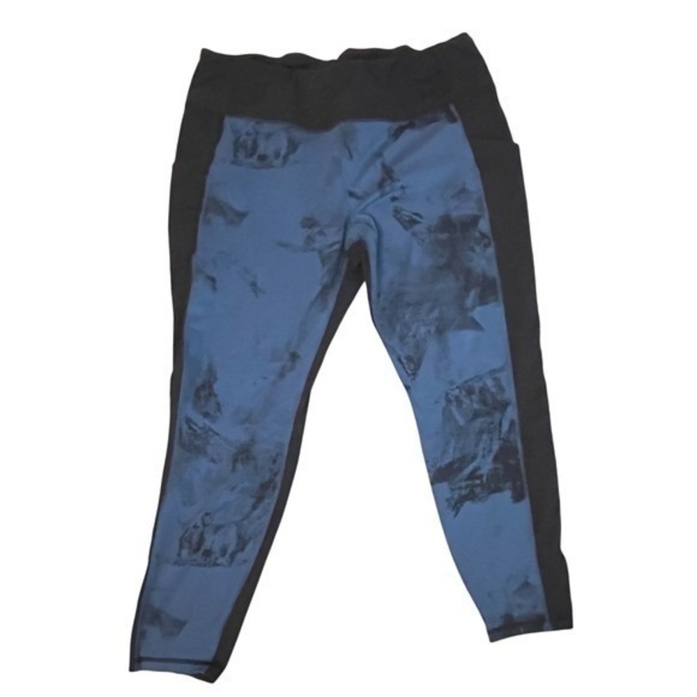 TNF The North Face Motivation 7/8 Pockets Tights Sz 3X Blue & Black Athleisure